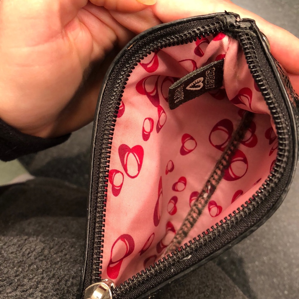 Black coach poppy leather wristlet - Picture 2 of 2